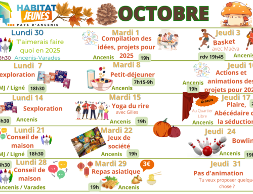 Planning d’animations mensuel