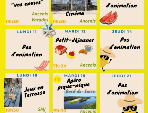 Planning d’animations mensuel